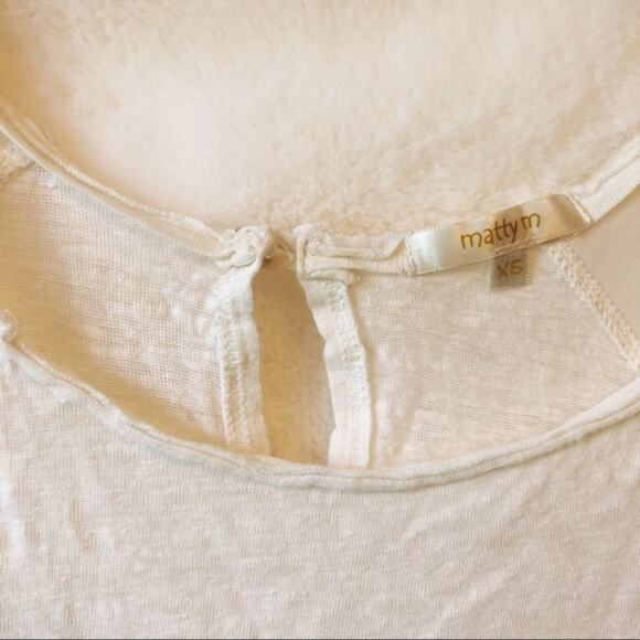 Matty M White Short Sleeve Sheer Top - Picture 5 of 6